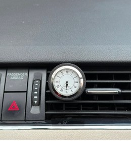 Resim 3dbaydesign Universal Lastik İçi Dekor Analog Saat (Gümüş Krom) 