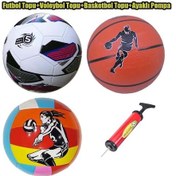 Resim Liggo Çocuk Futbol Voleybol Basketbol Topu Seti + Pompa 
