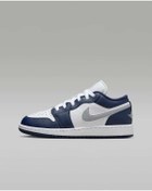 Resim Nike Air Jordan 1 Low Midnight Navy Wolf Grey Kadın Spor Ayakkabı 