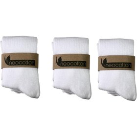 Resim Neocotton 3'lü Pamuklu Bebek Külotlu Çorap Beyaz 