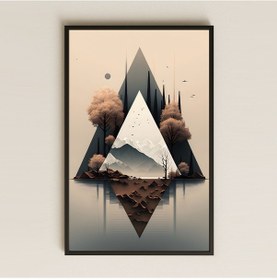 Resim Dağ Ve Yansıma Temalı Şeffaf Pleksi Tablo 