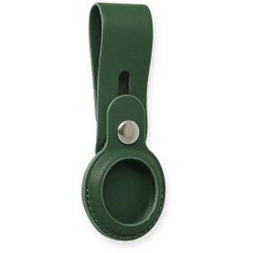 Resim Genel Markalar Airtag Askılı Deri Kılıf - Koyu Yeşil 