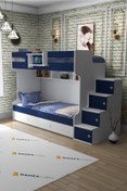 Resim MEDEFE HOME Lacivert 3 Lü Yavrulu Ranza (90*190) 