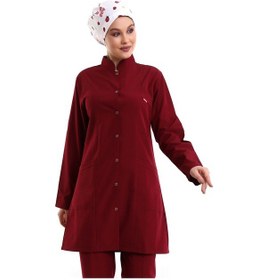 Resim Tesettür Forma Tek Üst Full Çıtçıt - 5513 Bahar Bordo-6149 