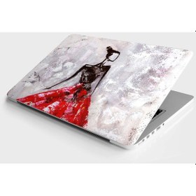 Resim Laptop Sticker Bilgisayar Notebook Pc Kaplama Etiketi Genç Kadın Yağlıboya 