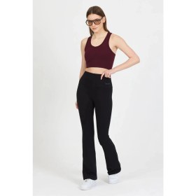 Resim Frondé Fiona Kadın Yüksel Bel Ispanyol Paça Flare Tayt Bootcut 