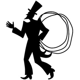 Resim İp Cambazı Folyo Sticker 50cm Uzunluk Siyah 