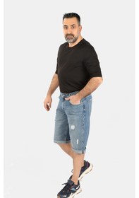 Resim Balins Erkek Yırtıklı Kapri Mavi 
