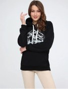 Resim Freeself Kadın Kapüşonlu Oversize Sweatshirt 158422025 Siyah 