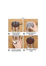 Resim Elektrikli Kahve Ve Baharat Öğütücü Çelik Öğütücü Değirmen Ev Tipi Çok Renkli 