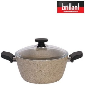 Resim Brillant Lüks Granit Derin Tencere 18 Cm Yanmaz Yapışmaz Tencere 