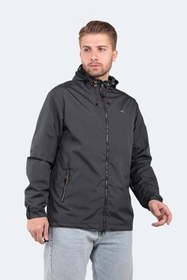 Resim Slazenger OFANS Yağmurluk Rüzgarlık Erkek Mont Koyu Gri 