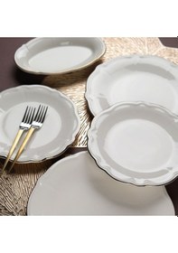 Resim Porser Fulya 18 Parça Yemek Takımı Altın Yaldız 