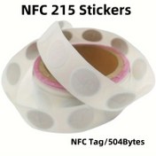 Resim Ntag 215 Etiketler Sticker'lar, Boş Yazılabilir PVC NFC Kart Yuvarlak Etiket 25mm RFID Etiket 504 Byte Bellek NFC Çipi, NFC Uyumlu Cep Telefonu ve Cihazlar, RFID Etiketler 