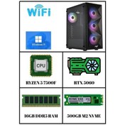 Resim Ramtech Eıgen R5-7500F RTX5060 8 GB 16 GB 500 GB M2 SSD W11P Masaüstü Oyuncu Bilgisayarı 