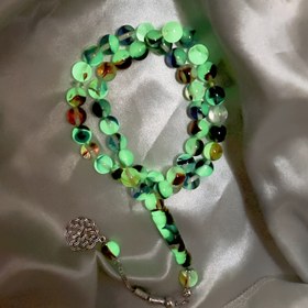 Resim Klasik Bohem tarzı reçine ışıldayan moda yaratıcı Müslüman tespih erkekler ve kadınlar için günlük giyim hediye ürünleri 45 10mm el yapımı boncuk bilezik ışıldayan bilezik 