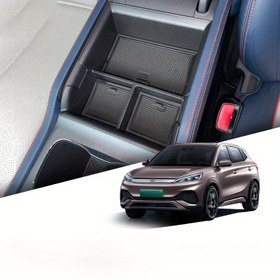 Resim BYD için uygun 1 adet ATTO 3 Orta Konsol Düzenleyici Tepsi, Kolçak Saklama Kutusu, Özel Uygun, Kaymaz, Araç İç Aksesuarları 