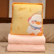 Resim Zhuque Karikatür Yastık Yorgan Çift Amaçlı 2'si 1 Arada Araba Sevimli Katlanır Klima Ofis Için Kalınlaşmış Araba Yastığı (Yurt Dışından) 