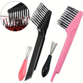 Resim Saç Fırçası Temizleyici Tarak, Dolaşıklık Giderici Tüy Alma Temizleme Aracı Seti, Çok Amaçlı Saç Tarağı Pençesi Saç Birikimini Gidermek İçin, Tüm Saç Tipleri İçin İdeal, Hafif Şekillendirme Aksesuarları 300g Üzeri 