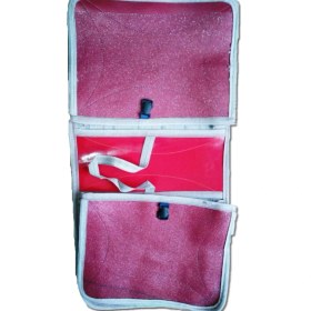 Resim Suni Deriden Motosiklet Heybesi, Yağmura Dayanıklı, 2 Gözlü, Saplı, Pratik,pembe 