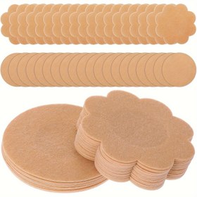 Resim 40 adet Yeniden Kullanılabilir Göğüs Koruyucuları, Kendinden Yapışkanlı Petal Sütyen Kupları, Yumuşak Rayon, Düz Renk, Rahat Göğüs Koruyucuları Günlük Giyim İçin Uygun 