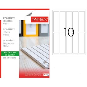 Resim Tanex Tw-2237 37X133MM Lazer Etiket 100'lü 