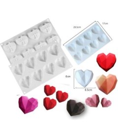 Resim Teknotrust Silikon Elmas Kalp Kalıp 8 Li 