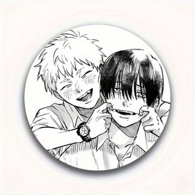 Resim 1 adet Anime Karikatür Karakter Yuvarlak Pin Badji - Paslanmaz Çelik ve Plastik, Erkekler, Kadınlar, Arkadaşlar, İş Arkadaşları, Sırt Çantaları, Şapkalar için Moda Aksesuarı - Eğlenceli ve Trendi Hediye Fikri, Anime Aksesuarları, Detaylı İllüstrasyon, Dayanıklı Pin 
