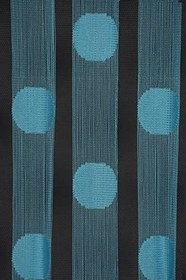 Resim PUANLI MODEL TURKUAZ RENK İP PERDE HAZIR DÜĞMELERİ DİKİLMİŞ İP PERDE 300 * 280 cm 