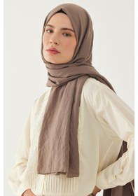 Resim Mirsoy Scarf Düz Pamuk Şal - Vizon Açık Vizon 