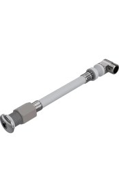 Resim YT241 Esnek Klozet Taharet Çubuğu Küresel Uçlu Ø26 Dirsekli Baglantı 60MM Taharet Çubuğu 