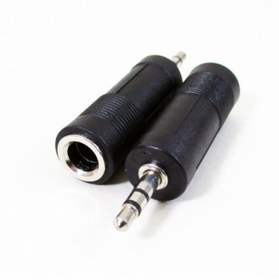 Resim GAE 3.5 mm Erkek To 6.35 mm Dişi Stereo Kulaklık Adaptör Bağlayıcı Dönüştürücü 1 Adet 