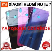 Resim Xiaomi Redmi Note 7 Arka Kapak Cam Batarya Pil Kapağı Yapışkanlı 