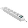 Resim S-LINK SPG-F05, 5 Soket, Akım Korumalı Priz, 1.5Mt Kablo, 306 Joule (Beyaz) 
