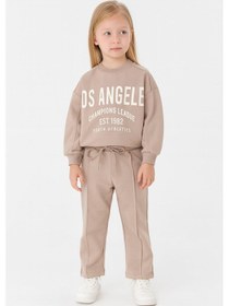 Resim Los Angeles Kız Çocuk Eşofman Takım Bej 