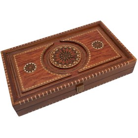 Resim Helena Wood Art Genius 52x30x8,5 cm Oymalı Büyük Tavla 