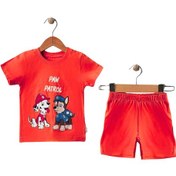 Resim Paw Patrol Baskılı Erkek Takım Kırmızı 