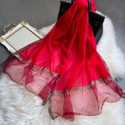 Resim Hangzhou İnci Gaze Eşarp Kadınlar İlkbahar ve Sonbahar Dut Gaze Eşarp Çok Yönlü Annenin Qipao Altın İplik Şalı 1 Paket 