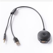 Resim Evrensel Araba Bluetooth Adaptörü Radyo Stereo Aux Kablo Adaptörü Aux Usb Arayüzü 