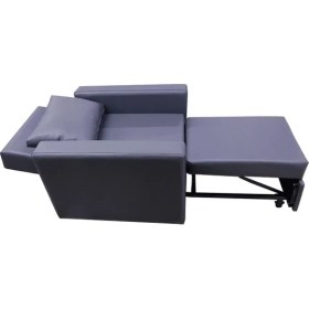 Resim Ofisel Refakatçi Koltuğu Ayak Uzatmalı Gri Renk 