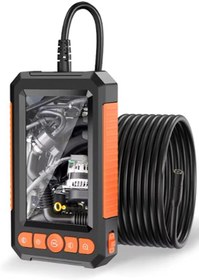 Resim 10 Metre Sert Kablo Yılan Endoskop Kamera 4.3 Lcd Ekranlı Led Işıklı Çift Kameralı 