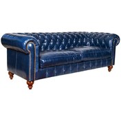 Resim 3A Mobilya Blue Gerçek Deri Chesterfield 230X90X80 CM 