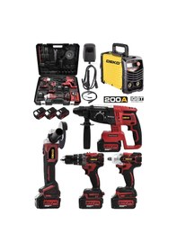 Resim Deko Dk200aw İnvertör Teknoloji 200a Kaynak Makinesi + 4 Lü Şarjlı Full Güç Takımı Usta İşi Seti 