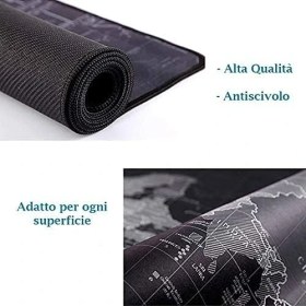 Resim TeknoKapsül Xl Dünya Haritası Oyun Altlığı, 70 x 30 Cm, Dünya Haritası Kaymaz Tabanlı Doğal Kauçuk, Sıkı V 