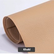 Resim Kendinden Yapışkanlı Deri Kanepe Tamir Yama Mobilya Masa Sandalye Etiket Koltuk Khaki 50x50cm 