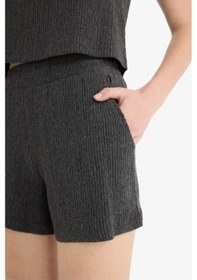 Resim Defacto Regular Fit Bürümcük Şort F4441ax25smar53 Antrasit 