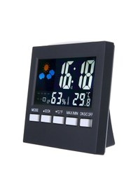 Resim Geekyou Ev İçin Dijital Nem Ve Sıcaklık Ölçer - Büyük Renkli Lcd Ekranlı Masaüstü Test Cihazı 