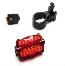 Resim Jıng Yı Jıngyı Bisiklet Arka Lamba 5 Led Pilli 