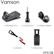 Resim Vp512b-vamson Go Pro 10 9 8 Aksesuarları 360 Derece Döndürme Klipsi Gopro Hero 9 8 7 6 5 4 3+ Yi 4k İçin Sjcam İçin Sj4000 Vp512 İçin 