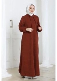 Resim Şönil Kumaş Kışlık Comfort Ferace - Kiremit / F0506 Kiremit 